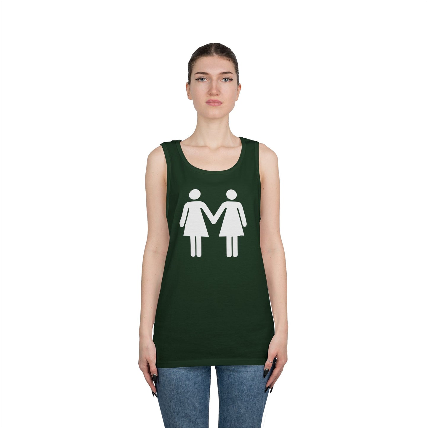 Lesbian Women Holding Hands LGBT Loose Dark Tank Top by TOOLOUD