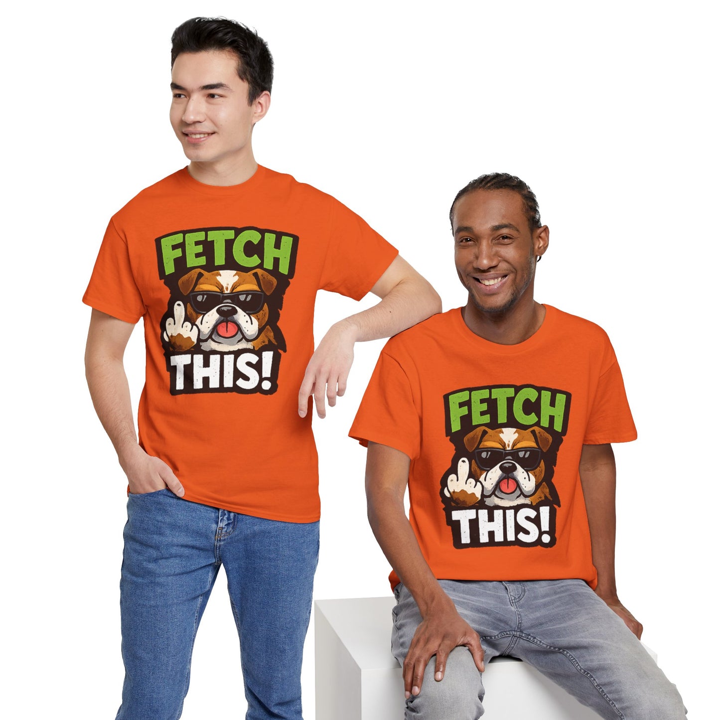 Fetch This! Middle Finger Adult Unisex T-Shirt by TOOLOUD