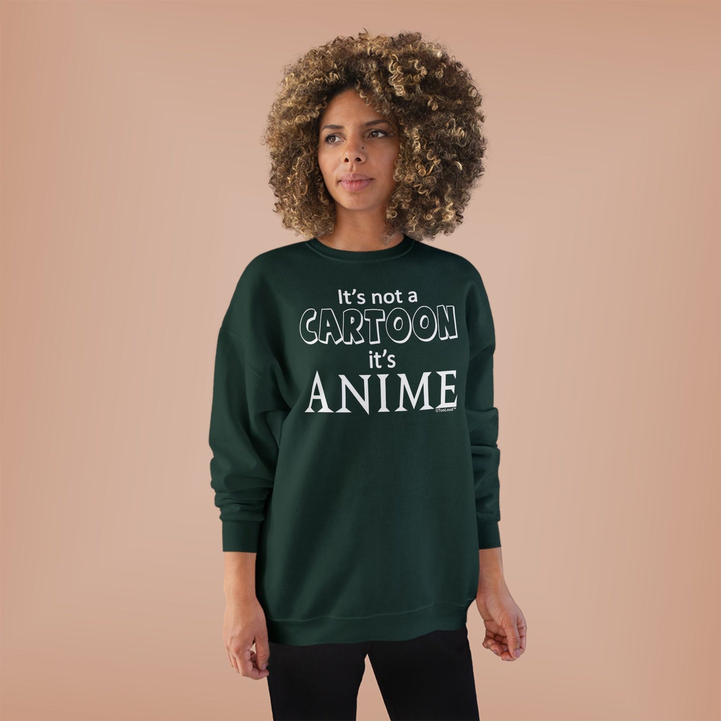 Not A Cartoon Text Adult Dark Sweatshirt by TOOLOUD