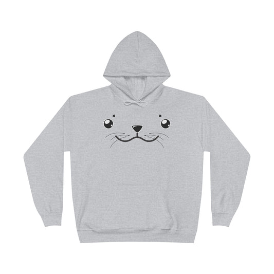 Kyu-T Face - Sealie the Cute Seal Unisex Hoodie Sweatshirt by TOOLOUD