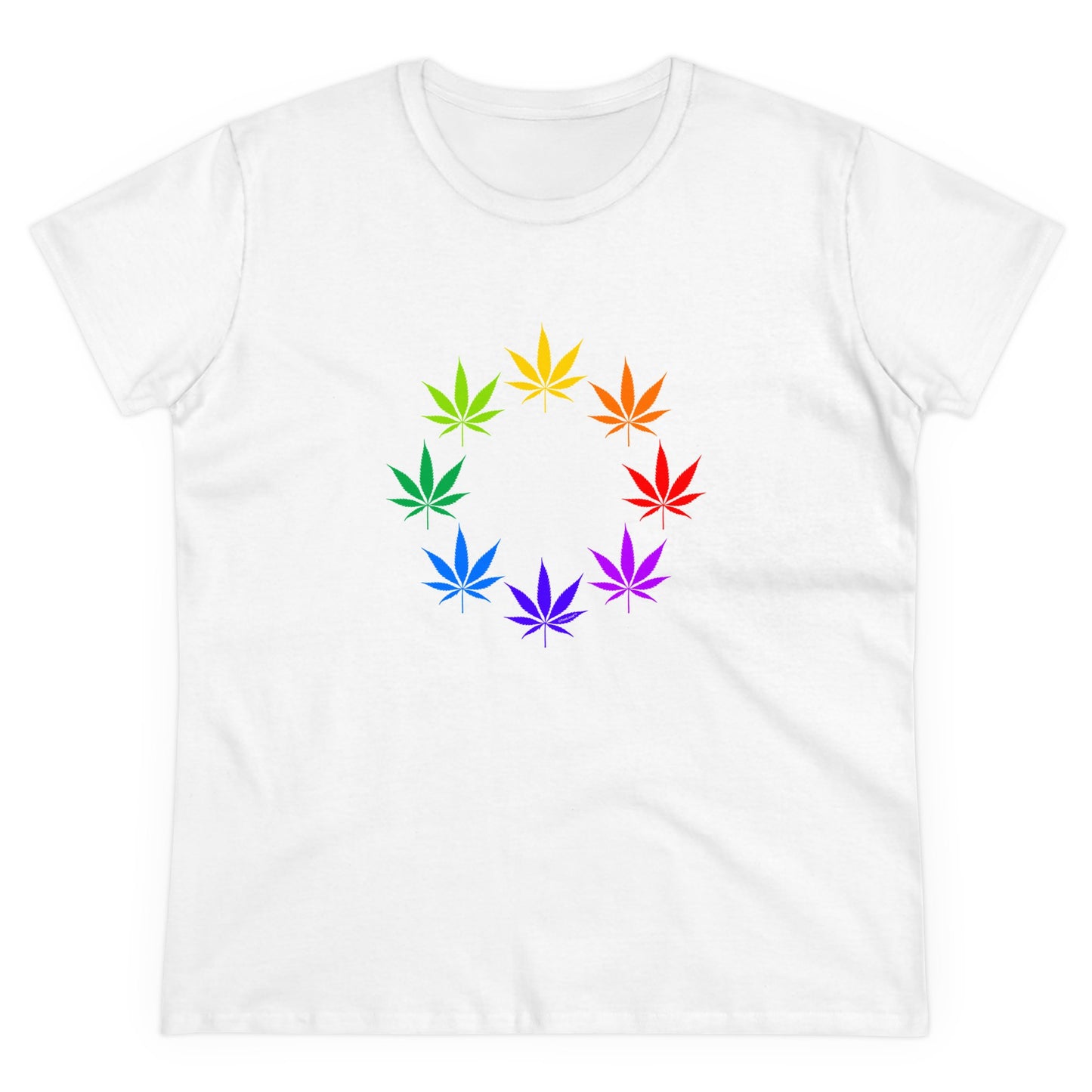 Rainbow Pot - Marijuana Leaf Women’s T-Shirt