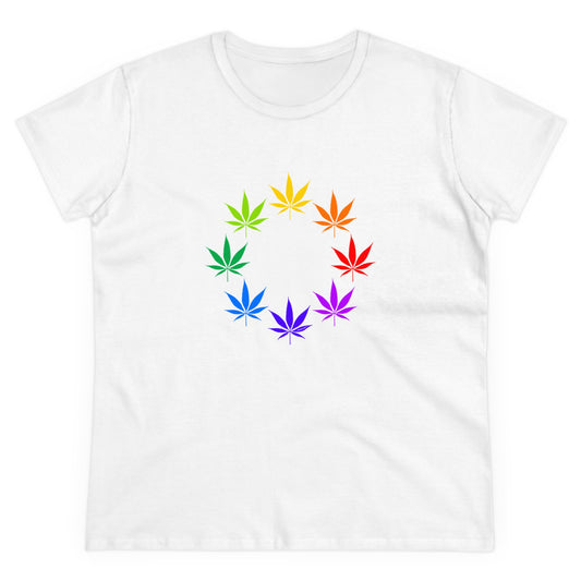 Rainbow Pot - Marijuana Leaf Women’s T-Shirt