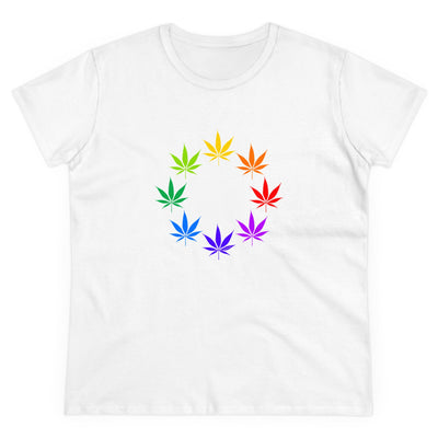 Rainbow Pot - Marijuana Leaf Women’s T-Shirt