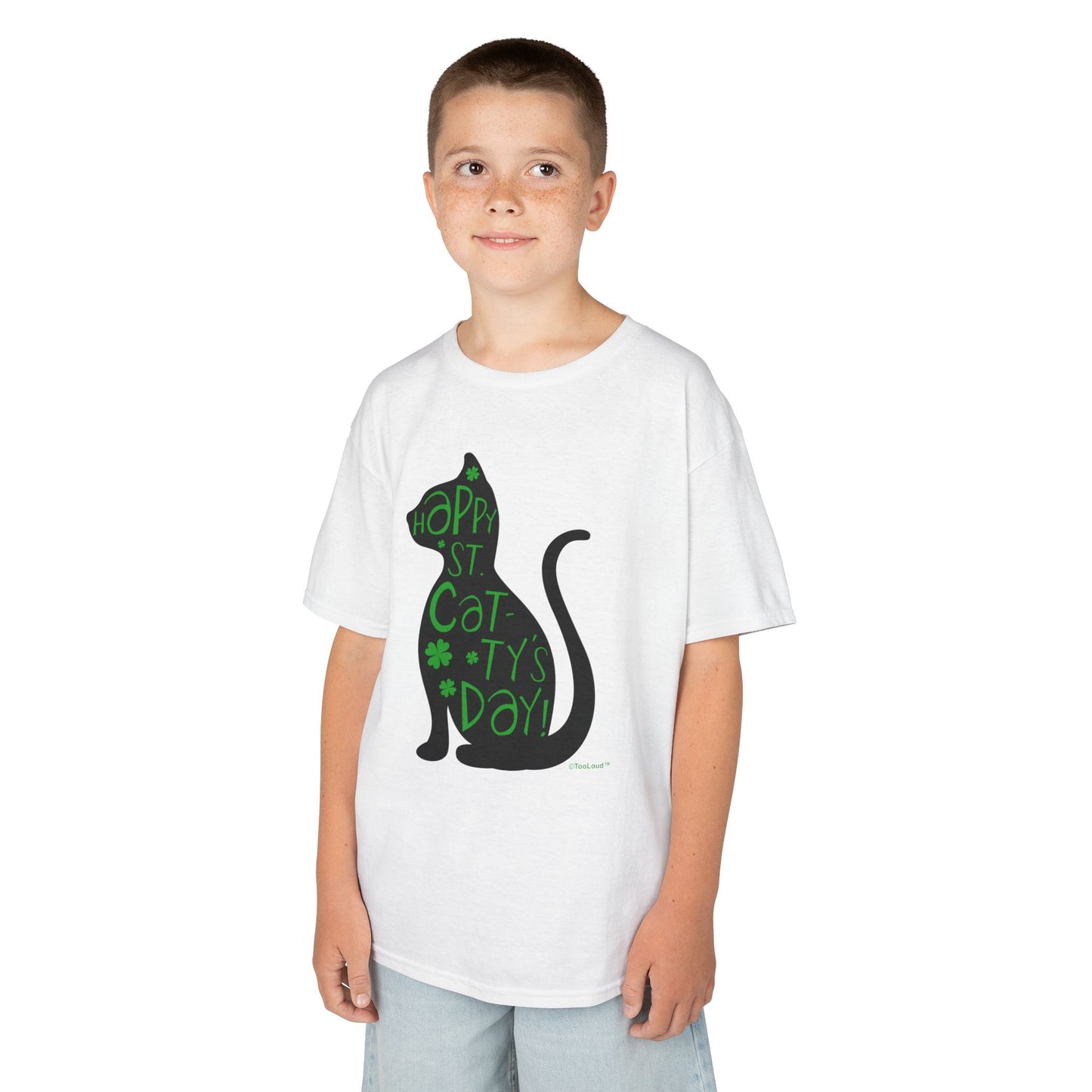 Happy St. Catty's Day - St. Patrick's Day Cat Children's T-Shirt by TOOLOUD