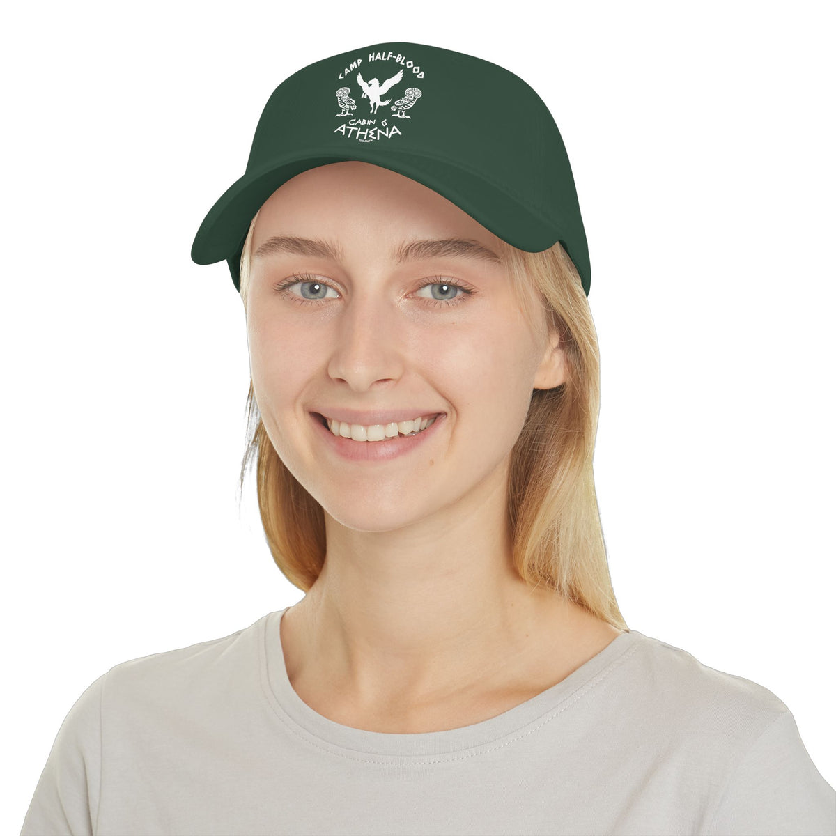 Camp Half-Blood Cabin 6 Athena Adult Dark Baseball Cap Hat by TOOLOUD