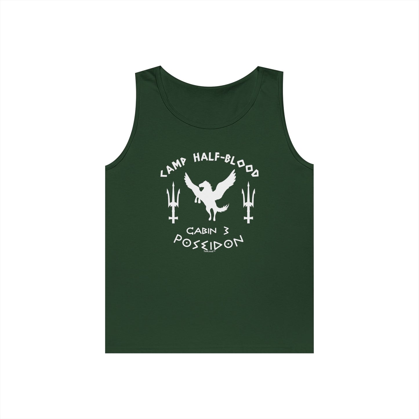 Cabin 3 Poseidon Camp Half-Blood Adult Loose Dark Tank Top by TOOLOUD – Greek Demigod Inspired Design
