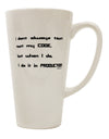 16 Ounce Conical Latte Coffee Mug - A Humorous Quote for Code Testing Enthusiasts by TooLoud-Conical Latte Mug-TooLoud-White-Davson Sales