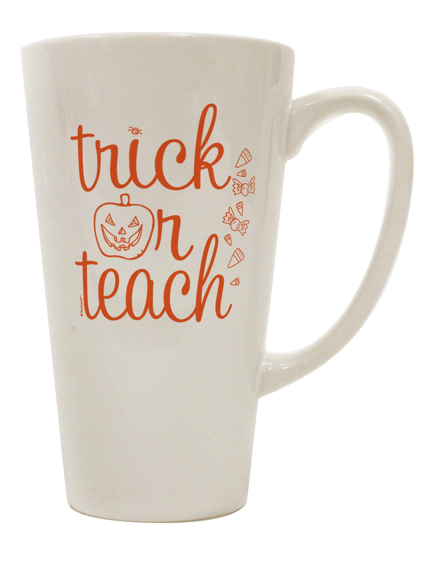 TooLoud Trick or Teach 16 Ounce Conical Latte Coffee Mug