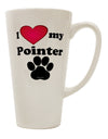 16 Ounce Conical Latte Coffee Mug - A Must-Have for Pointer Lovers by TooLoud-Conical Latte Mug-TooLoud-White-Davson Sales