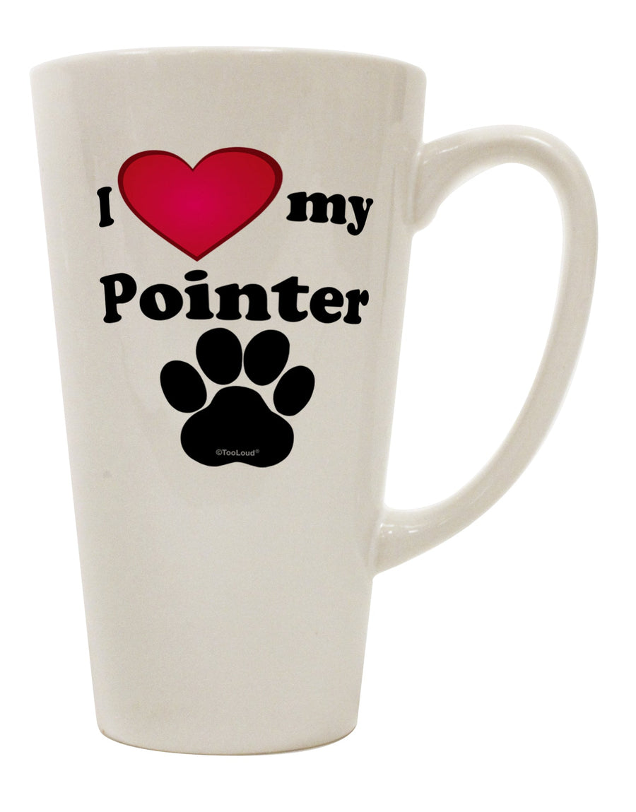 16 Ounce Conical Latte Coffee Mug - A Must-Have for Pointer Lovers by TooLoud-Conical Latte Mug-TooLoud-White-Davson Sales