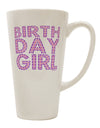 16 Ounce Conical Latte Coffee Mug - A Perfect Birthday Gift for Her, Adorned with Pink and Purple Dots - Crafted by a Drinkware Expert-Conical Latte Mug-TooLoud-White-Davson Sales