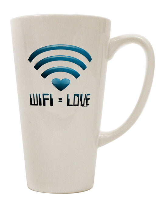 16 Ounce Conical Latte Coffee Mug - A Perfect Blend of Style and Functionality for Coffee Enthusiasts - TooLoud-Conical Latte Mug-TooLoud-White-Davson Sales