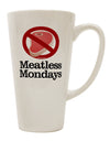 16 Ounce Conical Latte Coffee Mug - Crafted for Meatless Mondays by a Drinkware Expert-Conical Latte Mug-TooLoud-White-Davson Sales