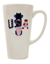 16 Ounce Conical Latte Coffee Mug - Crafted for USA Bobsled Enthusiasts by a Drinkware Expert-Conical Latte Mug-TooLoud-White-Davson Sales