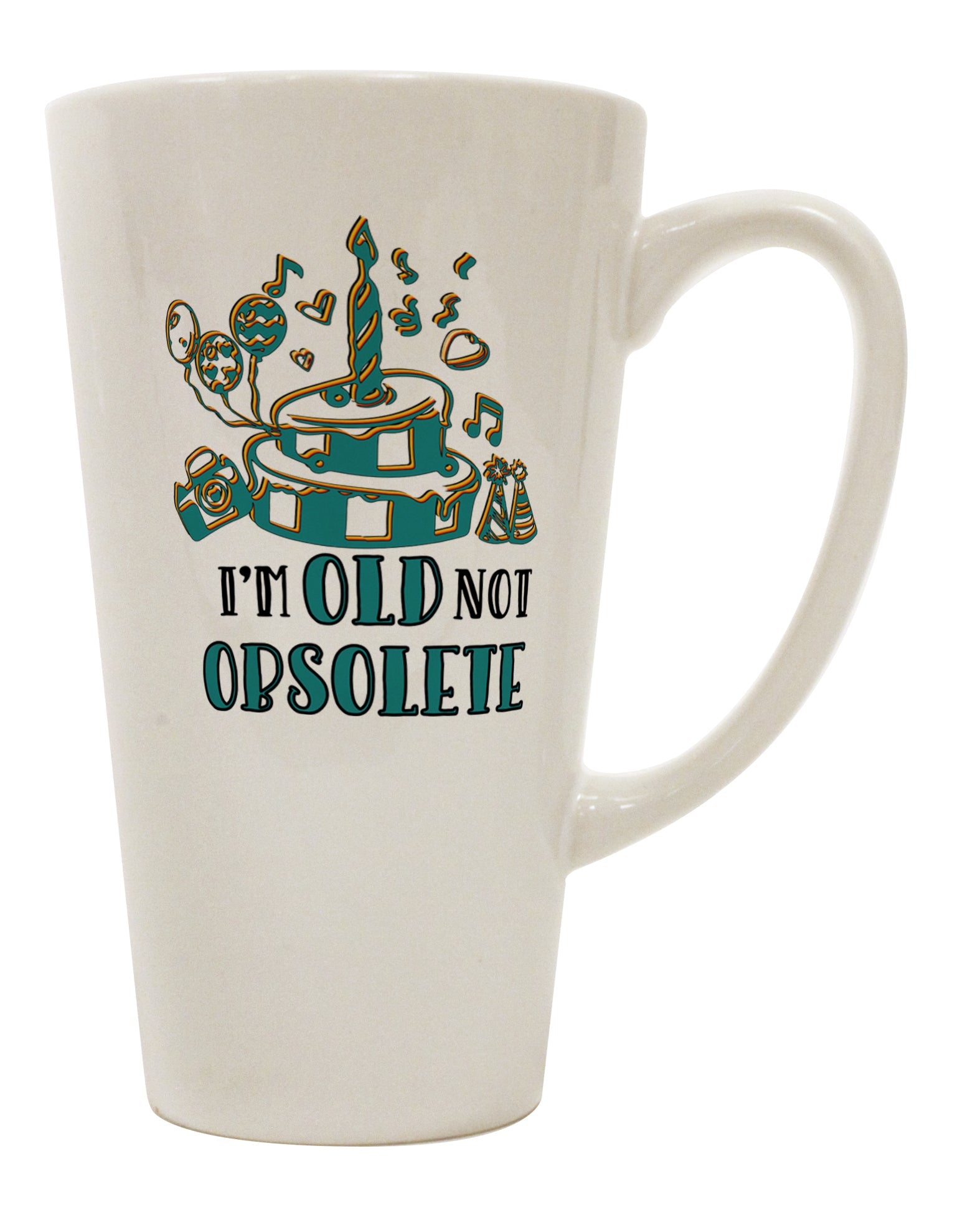 16 Ounce Conical Latte Coffee Mug - Expertly Crafted Drinkware-Conical Latte Mug-TooLoud-Davson Sales