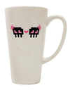 16 Ounce Conical Latte Coffee Mug - Expertly Crafted for 8-Bit Skull Love Enthusiasts - TooLoud