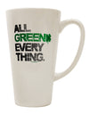 16 Ounce Conical Latte Coffee Mug - Expertly Crafted for a Green-Themed Experience-Conical Latte Mug-TooLoud-White-Davson Sales