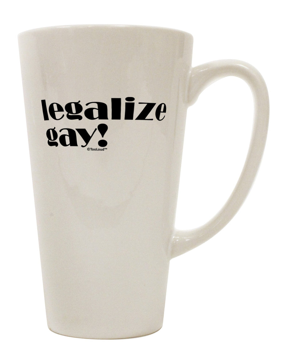 16 Ounce Conical Latte Coffee Mug - Expertly Crafted for Advocates of Equality - TooLoud-Conical Latte Mug-TooLoud-White-Davson Sales