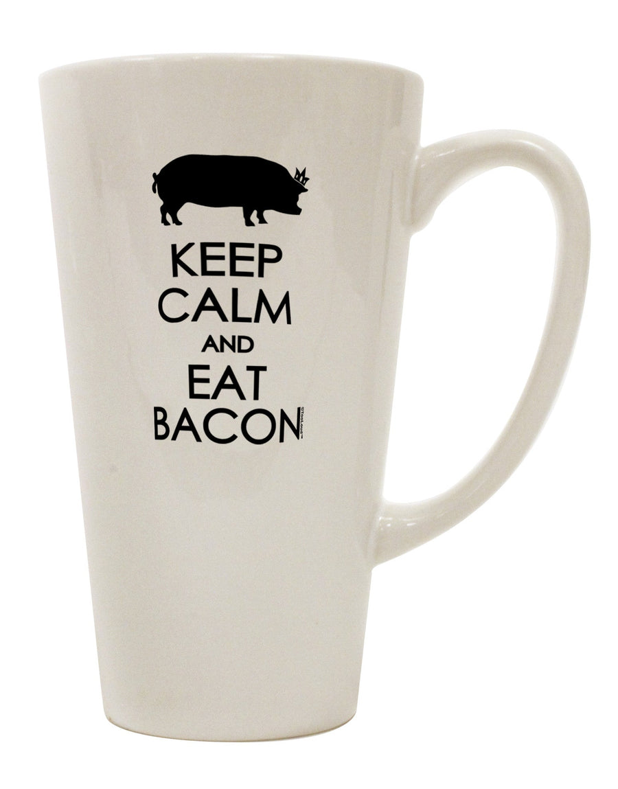 16 Ounce Conical Latte Coffee Mug - Expertly Crafted for Bacon Lovers by TooLoud-Conical Latte Mug-TooLoud-White-Davson Sales