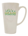 16 Ounce Conical Latte Coffee Mug - Expertly Crafted for Beach Enthusiasts by TooLoud-Conical Latte Mug-TooLoud-White-Davson Sales