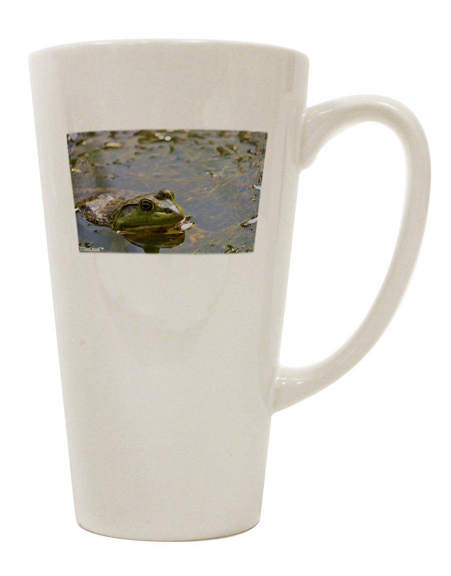 16 Ounce Conical Latte Coffee Mug - Expertly Crafted for Bullfrog Enthusiasts by TooLoud-Conical Latte Mug-TooLoud-White-Davson Sales