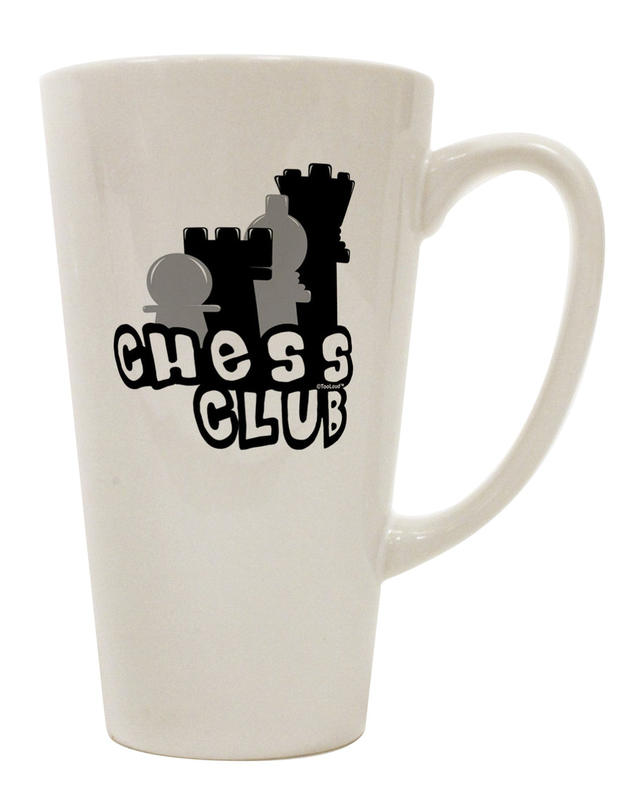 16 Ounce Conical Latte Coffee Mug - Expertly Crafted for Chess Enthusiasts by TooLoud-Conical Latte Mug-TooLoud-White-Davson Sales