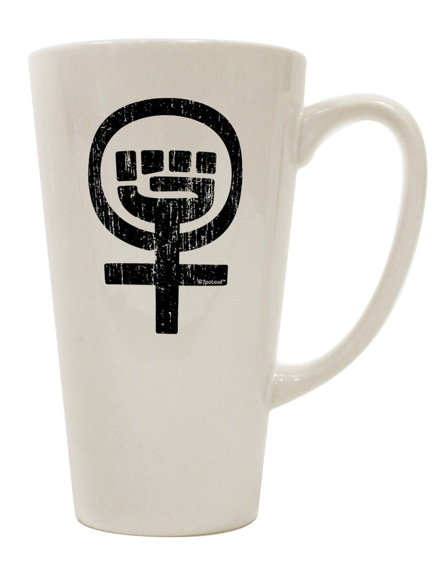 16 Ounce Conical Latte Coffee Mug - Expertly Crafted for Distinctive Feminism Symbolization - TooLoud-Conical Latte Mug-TooLoud-White-Davson Sales