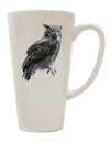 16 Ounce Conical Latte Coffee Mug - Expertly Crafted for Great Horned Owl Enthusiasts-Conical Latte Mug-TooLoud-White-Davson Sales