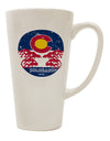 16 Ounce Conical Latte Coffee Mug - Expertly Crafted for Grunge Colorodo Ram Flag Enthusiasts-Conical Latte Mug-TooLoud-Davson Sales