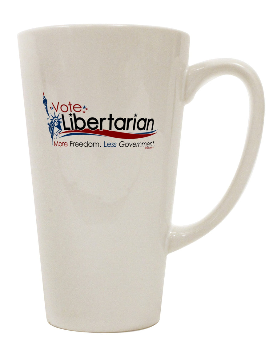 16 Ounce Conical Latte Coffee Mug - Expertly Crafted for Libertarian Slogan Enthusiasts - TooLoud-Conical Latte Mug-TooLoud-White-Davson Sales