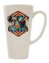 16 Ounce Conical Latte Coffee Mug - Expertly Crafted for Native American Dancers - TooLoud-Conical Latte Mug-TooLoud-White-Davson Sales