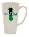 16 Ounce Conical Latte Coffee Mug - Expertly Crafted for Nigeria Bobsled Enthusiasts by TooLoud-Conical Latte Mug-TooLoud-White-Davson Sales