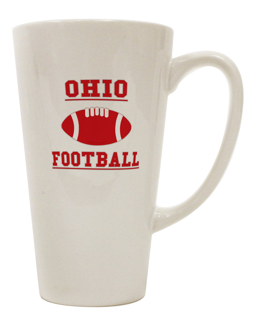 16 Ounce Conical Latte Coffee Mug - Expertly Crafted for Ohio Football Enthusiasts by TooLoud-Conical Latte Mug-TooLoud-White-Davson Sales