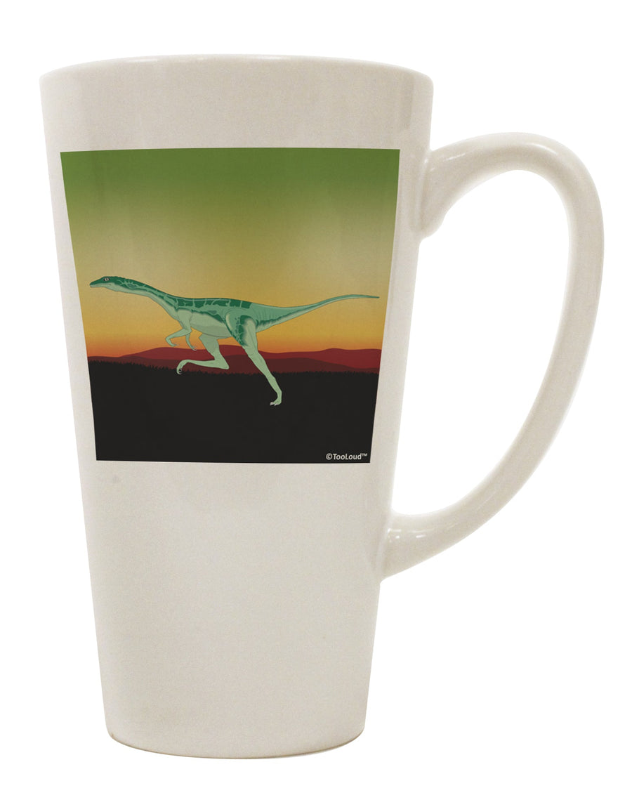 16 Ounce Conical Latte Coffee Mug - Expertly Crafted for Ornithomimus Velox Enthusiasts by TooLoud-Conical Latte Mug-TooLoud-White-Davson Sales