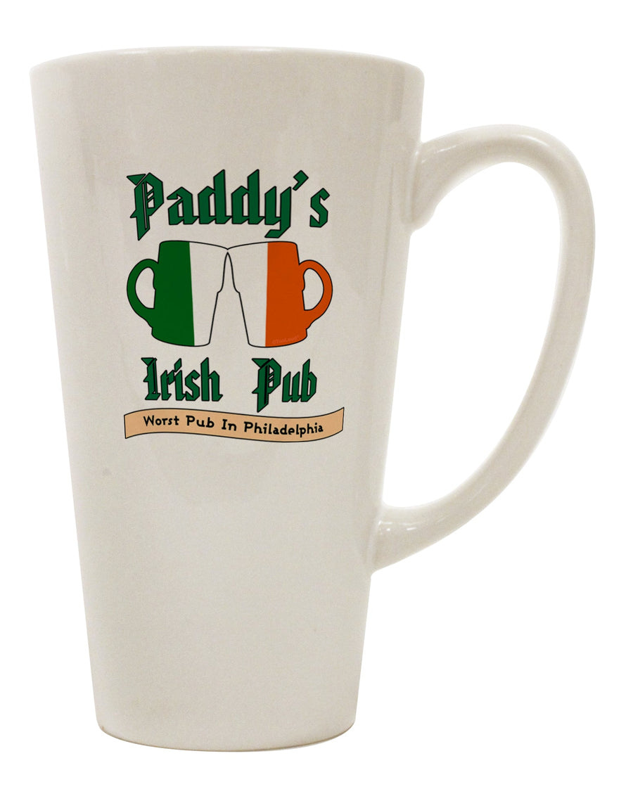 16 Ounce Conical Latte Coffee Mug - Expertly Crafted for Paddy's Irish Pub by TooLoud-Conical Latte Mug-TooLoud-White-Davson Sales