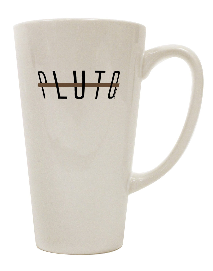 16 Ounce Conical Latte Coffee Mug - Expertly Crafted for Planet Pluto Enthusiasts by TooLoud-Conical Latte Mug-TooLoud-White-Davson Sales