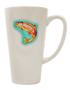 16 Ounce Conical Latte Coffee Mug - Expertly Crafted for Rainbow Trout WaterColor Enthusiasts - TooLoud-Conical Latte Mug-TooLoud-White-Davson Sales