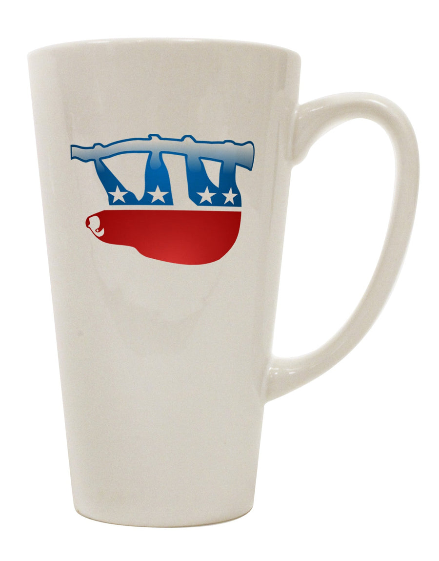 16 Ounce Conical Latte Coffee Mug - Expertly Crafted for Sloth Political Party Symbol Enthusiasts - TooLoud-Conical Latte Mug-TooLoud-White-Davson Sales