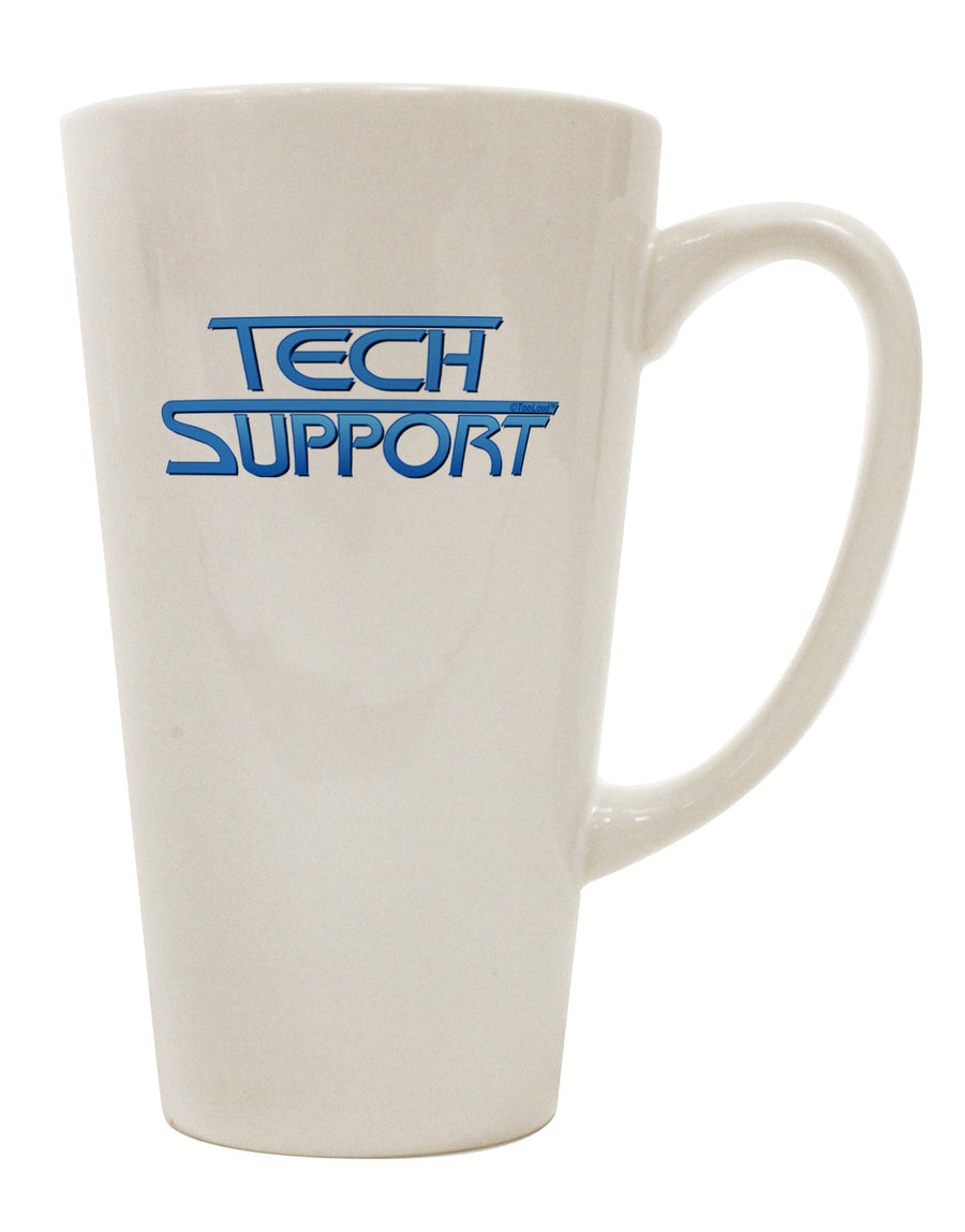 16 Ounce Conical Latte Coffee Mug - Expertly Crafted for Tech Support Enthusiasts by TooLoud-Conical Latte Mug-TooLoud-White-Davson Sales