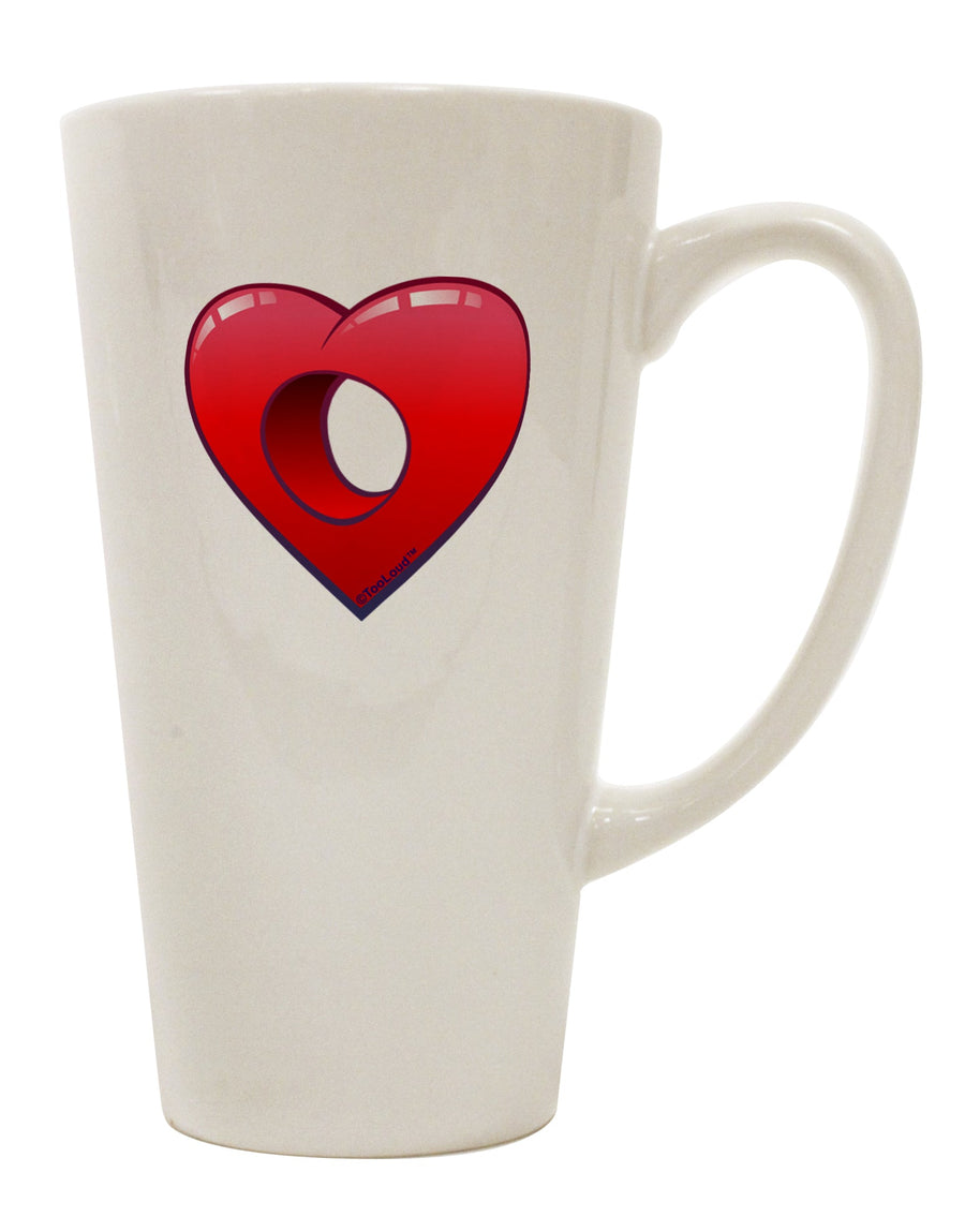 16 Ounce Conical Latte Coffee Mug - Expertly Crafted for the Broken Hearted-Conical Latte Mug-TooLoud-White-Davson Sales