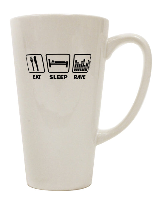 16 Ounce Conical Latte Coffee Mug - Expertly Crafted for the Discerning Drinkware Enthusiast-Conical Latte Mug-TooLoud-White-Davson Sales