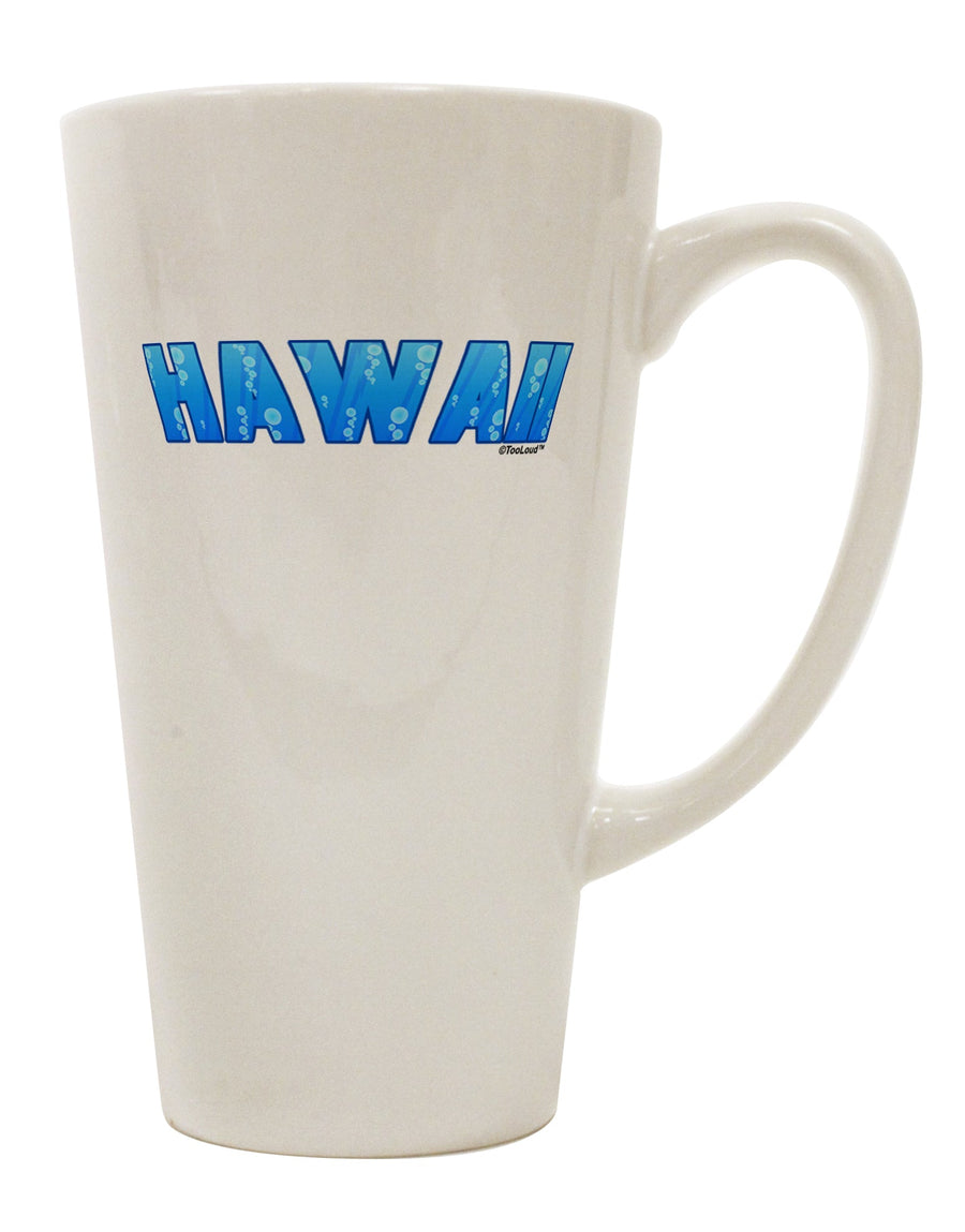 16 Ounce Conical Latte Coffee Mug - Expertly Crafted for the Hawaii Ocean Bubbles Experience by TooLoud-Conical Latte Mug-TooLoud-White-Davson Sales