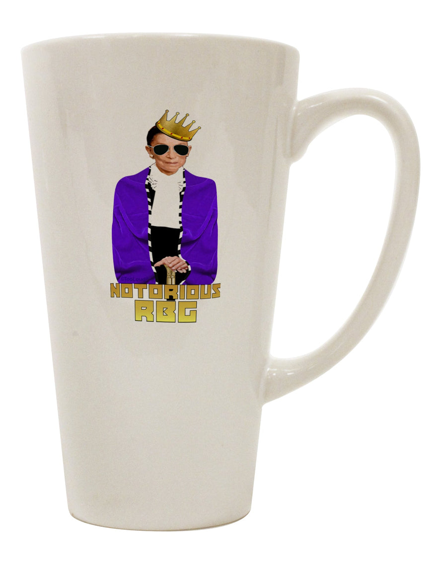 16 Ounce Conical Latte Coffee Mug - Expertly Crafted for the Notorious RBG Enthusiasts by TooLoud-Conical Latte Mug-TooLoud-White-Davson Sales