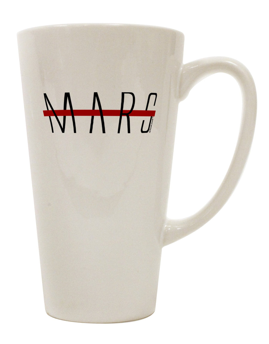 16 Ounce Conical Latte Coffee Mug - Expertly Crafted for the Planet Mars-Conical Latte Mug-TooLoud-White-Davson Sales