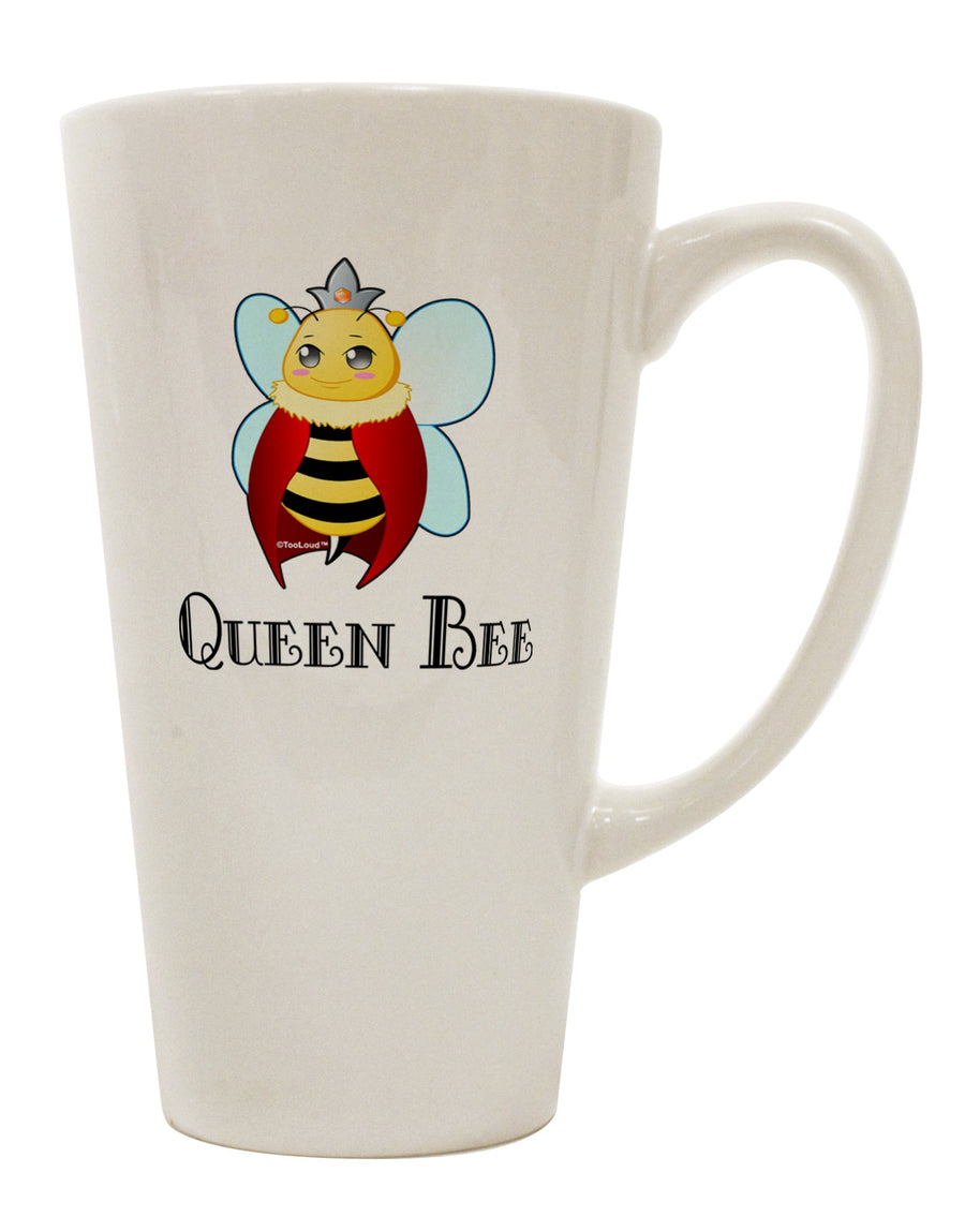 16 Ounce Conical Latte Coffee Mug - Expertly Crafted for the Queen Bee Enthusiast