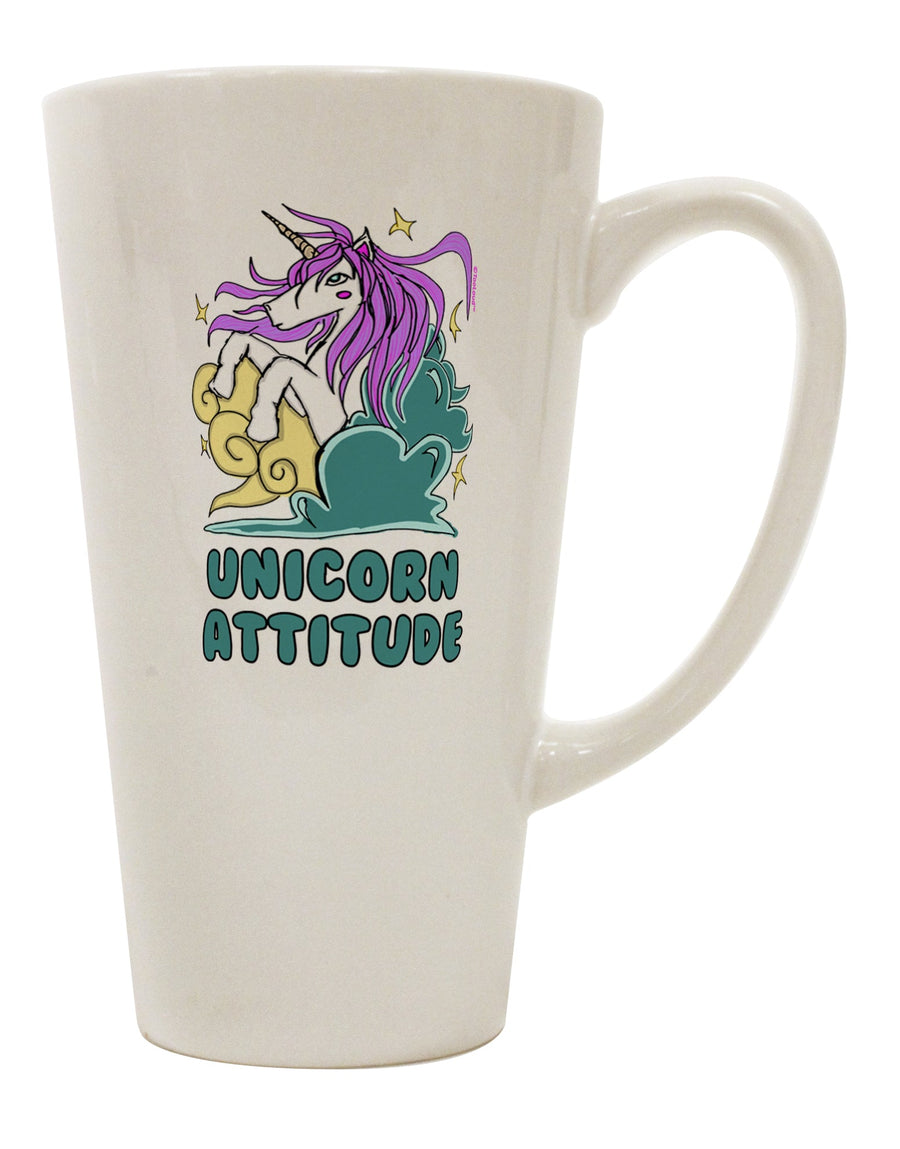 16 Ounce Conical Latte Coffee Mug - Expertly Crafted for Unicorn Enthusiasts-Conical Latte Mug-TooLoud-Davson Sales