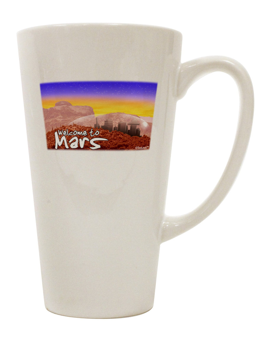 16 Ounce Conical Latte Coffee Mug - Expertly Crafted for Your Martian Experience - TooLoud-Conical Latte Mug-TooLoud-White-Davson Sales