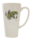 16 Ounce Conical Latte Coffee Mug - Expertly Crafted Green Dinosaur Design by TooLoud-Conical Latte Mug-TooLoud-White-Davson Sales