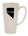 16 Ounce Conical Latte Coffee Mug - Expertly Crafted in the Shape of Nevada, United States by TooLoud-Conical Latte Mug-TooLoud-White-Davson Sales