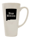 16 Ounce Conical Latte Coffee Mug - Expertly Crafted in the Shape of New Mexico, United States by TooLoud-Conical Latte Mug-TooLoud-White-Davson Sales
